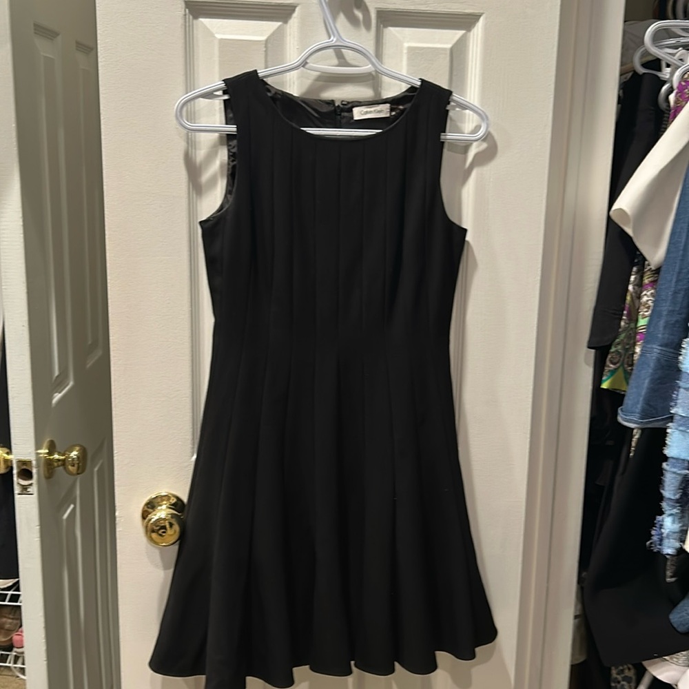 Calvin Klein sleeveless black dress. Size 2P